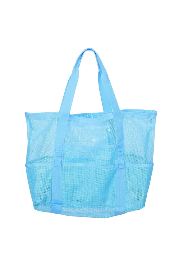 Portable Beach Bag Large Beach Bag Inner Zipper Pouch Beach Bag Mesh Beach Bag
