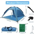 thumbnail image 1 of Portable Beach Canopy Sun Shelter UPF50+, 4-6 Person Large Beach Tent Waterproof Windproof, Outdoor Sun Shade Tent with Carry Bag, 1 of 12