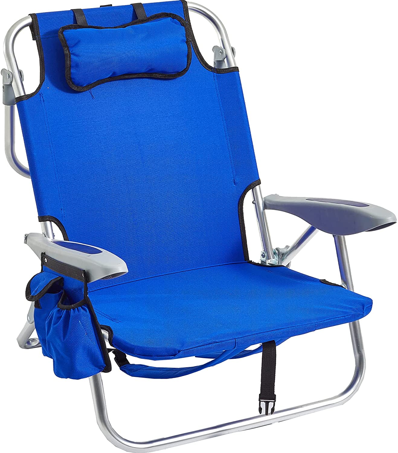 Portable Beach Chair for Adults, 4 Position Backpack Folding Camping