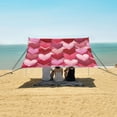 thumbnail image 1 of Portable Beach Tent Sun Shelter With Ground Pegs Water And Wind Resistant Sun Shade Canopy Angle Adjustable Hearts in Perfect Harmony, 1 of 7