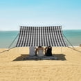 thumbnail image 1 of Portable Beach Tent Sun Shelter With Ground Pegs Water And Wind Resistant Sun Shade Canopy Angle Adjustable Houndstooth Pattern, 1 of 7