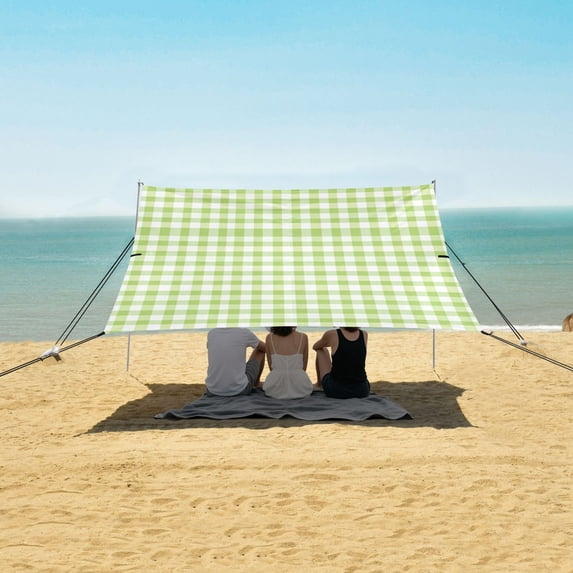 Portable Beach Tent Sun Shelter With Ground Pegs Water And Wind Resistant Sun Shade Canopy Angle Adjustable Spring Is in Full Bloom