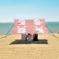 thumbnail image 1 of Portable Beach Tent Sun Shelter With Ground Pegs Water And Wind Resistant Sun Shade Canopy Angle Adjustable White Bunny with Easter Eggs, 1 of 7