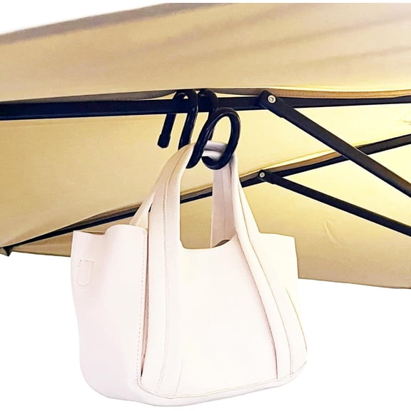 Portable Beach Umbrella Hanging Hook, Adjustable Travel Hanger Hook for Towels/Hats/Clothes/Camera/Sunglasses/Bags,Fit for Beach,Camping, Patio, Garden, Swimming Pool - No Purse