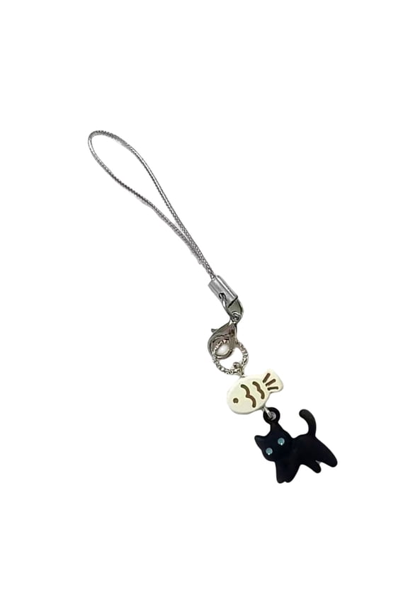 Portable Beaded Cats Phone Charm Handmade Lovely Key Holder Stylish Accessory for Student Adults Casual Use