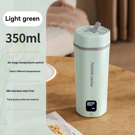 Portable Beaker Tea Kettle 6 Preset Electric Portable Water Heater for Boiling Self Heating Cup B US Plug