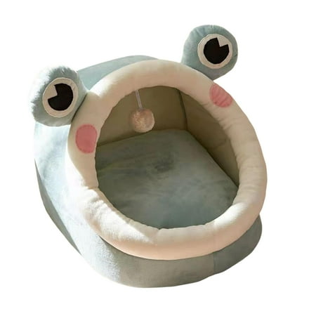 Portable Bed Puppy Mat with Warm Soft Cave Nest Sleeping Bed for Indoor Cats Small Medium Dog Small Cats Dog Kitten S