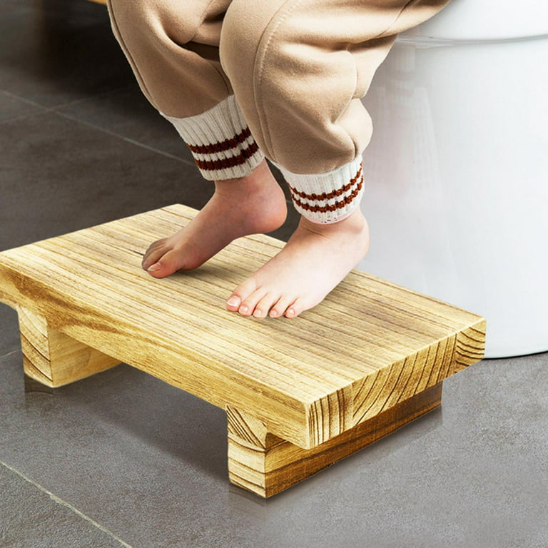 Portable Bed Stool,Rectangle under Desk Wooden Mobility Step Stool