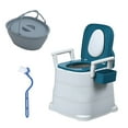 thumbnail image 1 of Baellsa Portable Bedside Commode Chair – Detachable Armrests, Mobile Toilet Seat for Elderly Adults, 1 of 9