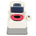 thumbnail image 1 of Portable Bedside Commode, High-Quality PP and PU, 220.46 lbs Capacity, Comfortable Seat, Reinforced Armrests, Easy to Move, 1 of 5