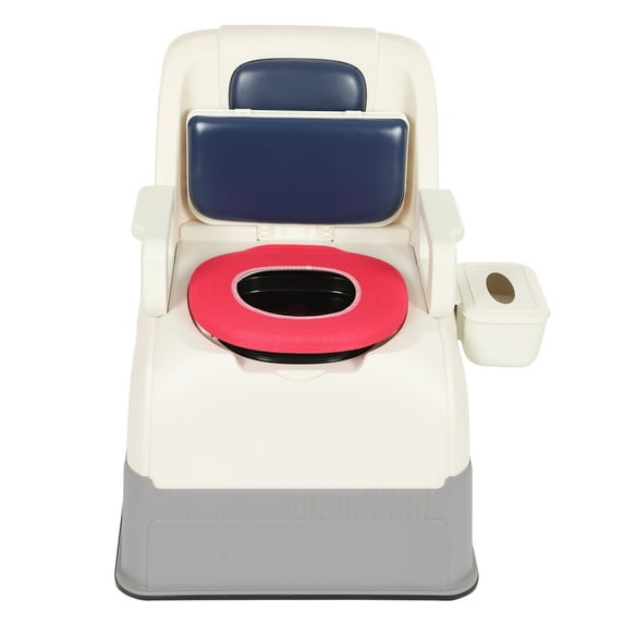 Portable Bedside Commode, High-Quality PP and PU, 220.46 lbs Capacity, Comfortable Seat, Reinforced Armrests, Easy to Move