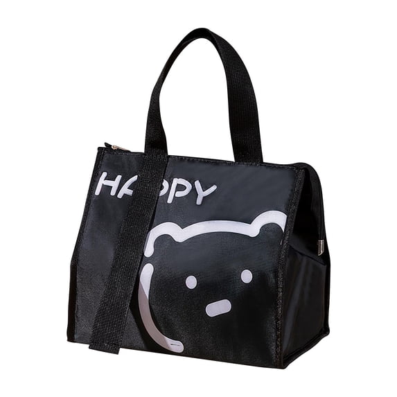 Portable Bento Bag, Insulated Lunch Box Bag for Students, Thermal Food Carrier with Rice Compartment for Work School