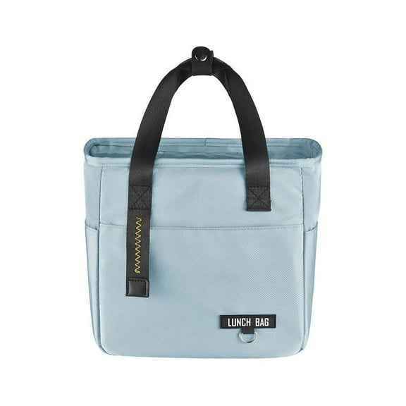 Portable Bento Bag Thickened Aluminum Foil Student Lunch Bag Fashion Insulated Lunch Box Bag Colour Blocking,Blue