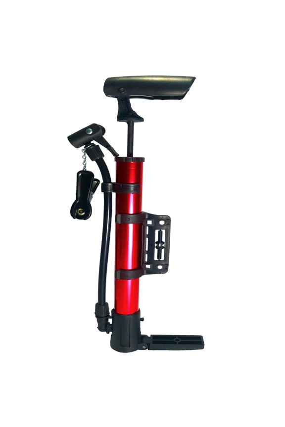 Portable Bicycle Air Pump 130PSI Bike pump Presta Schrader Valve Red Inflator