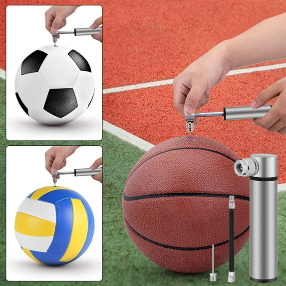 Portable Bicycle Mini Inflator High Pressure Pump for Bikes Basketballs 120PSI Aluminum Alloy 14.5cm Multi-Color with Flexible Hose Air Needle Riding Accessory