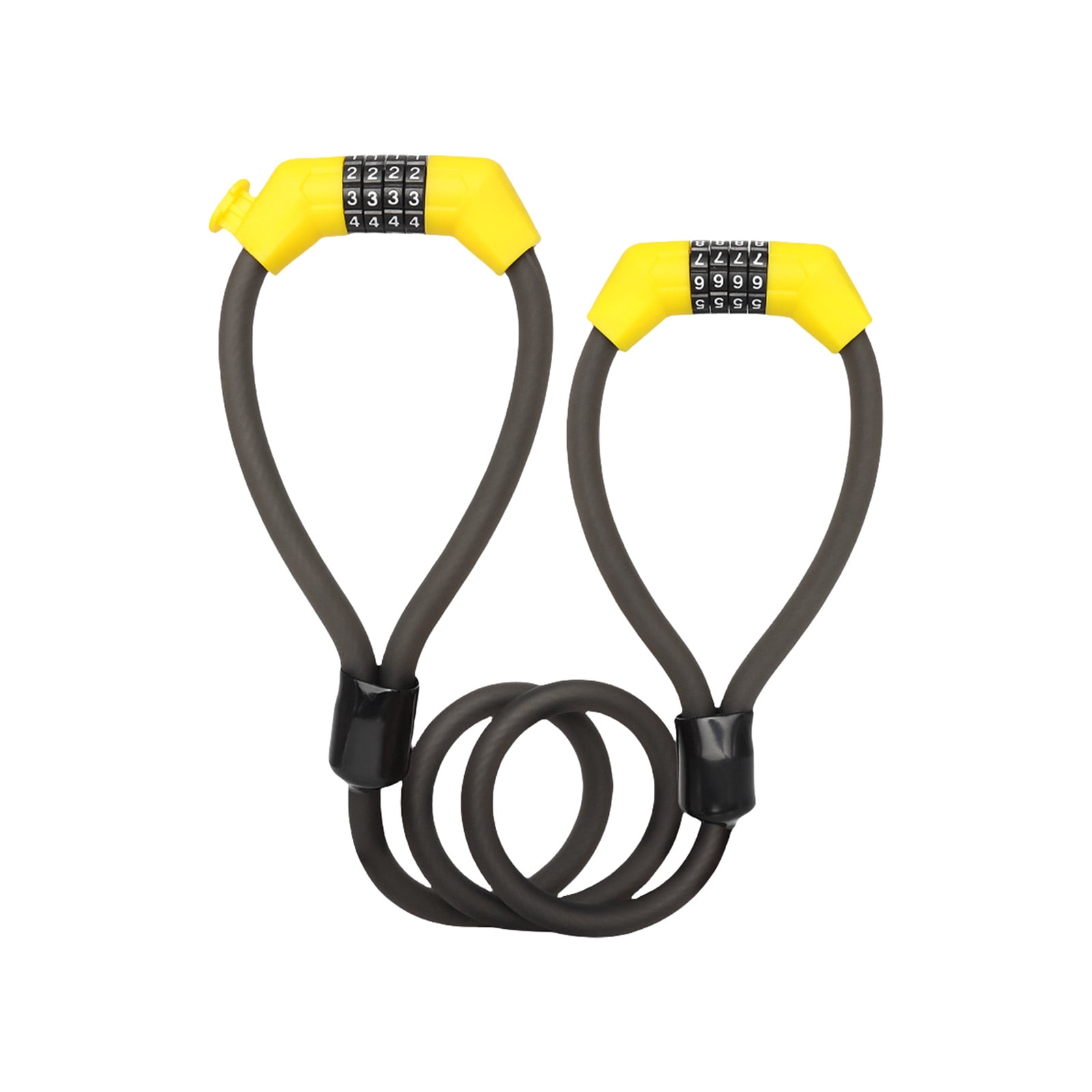 Portable Bicycles 4 Digit Security Password Lock High Security Padlock AntiTheft Bicycles Cable Locks for Mountain Bike