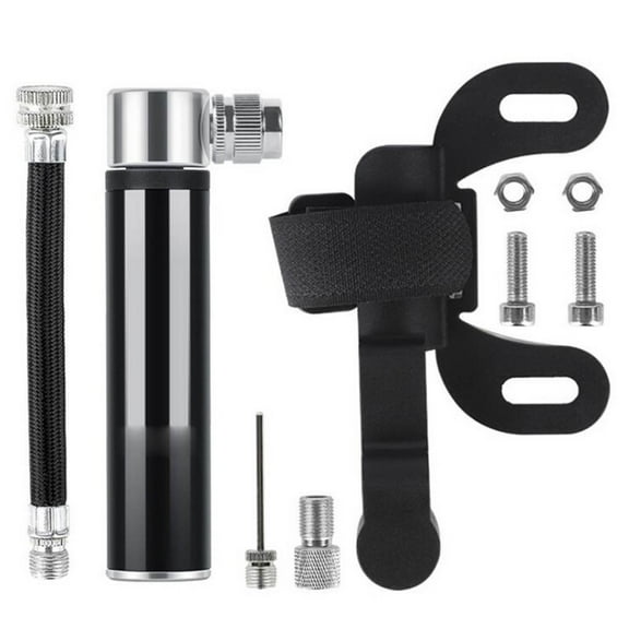 Portable Bike Pump under $5! Yrmaups Portable Bike Tire Pump, Mini Bicycle Inflator with Pressure Gauge, Hand Pump for Basketball, Football, High Pressure 120 PSI, Aluminum Alloy Construction