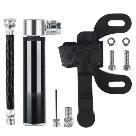 Portable Bike Pump under $5! Yrmaups Portable Bike Tire Pump, Mini Bicycle Inflator with Pressure Gauge, Hand Pump for Basketball, Football, High Pressure 120 PSI, Aluminum Alloy Construction
