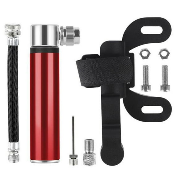 Portable Bike Pump under $5! Yrmaups Portable Bike Tire Pump, Mini Bicycle Inflator with Pressure Gauge, Hand Pump for Basketball, Football, High Pressure 120 PSI, Aluminum Alloy Construction