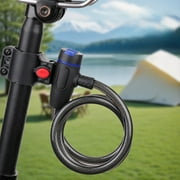 Portable Bike Security Lock, Weatherproof Cable Lock, Steel Core + Pvc Sheath, No Battery Needed, Dual Keys Included, for Urban Commuting, Office Parking, Rust-Resistant, Travel Ready\, Blaxill