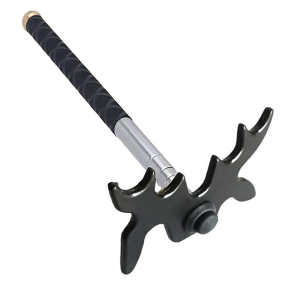 Portable Billiards Pool Cue Stick Bridge Head Stainless Steel Removable Metal Telescopic for Game, Pool Table, Indoor, Competiti Black