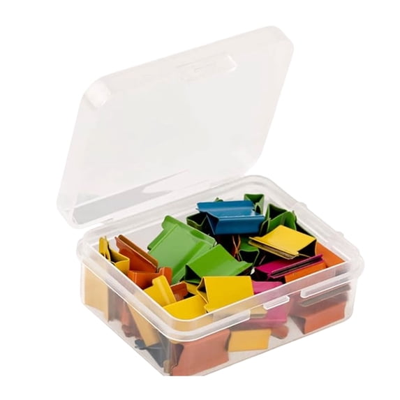 Portable Binder Clip Stapler, Paper Clamp Clip Dispenser, Fast Paper Clipper, 40 Sheet Capacity, Portable Clip Stapler for Document Office Desk Home Classroom Supplies, 50 Staples, Colorful