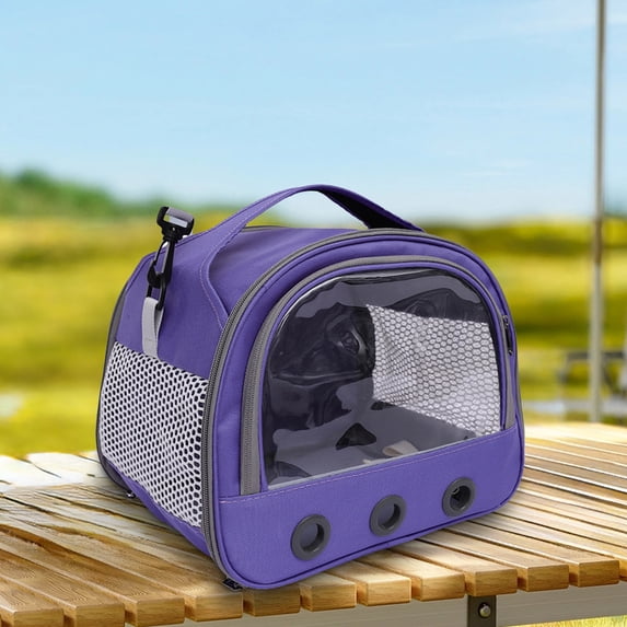Portable Bird Carrier Bag Foldable Travel Cage Breathable Shoulder Bag for Small Parrots Hamsters, Soft Mesh Design, Sesolution Locking Clamps, Lightweight Travel Friendly, Pet Transport