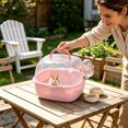 thumbnail image 1 of Portable Bird Carrier with Water Bottle, Transparent Acrylic Travel Cage with Carry Handle and Ventilation for Short Trips, Small Pet Transport Box for Hamster Bird and Other Small Animals, 1 of 6