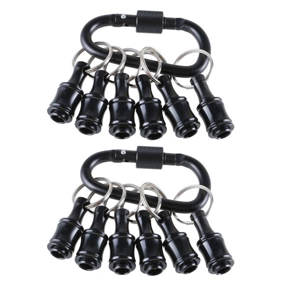 Portable Bit Holder Keychain 1/4inch Hexagonal Shank Socket Screwdriver Drill Extension Suitable For Men Tool Collection