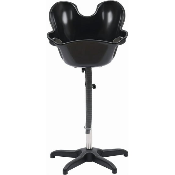 Portable Black Hair Wash Basin - Adjustable Height Shampoo Station