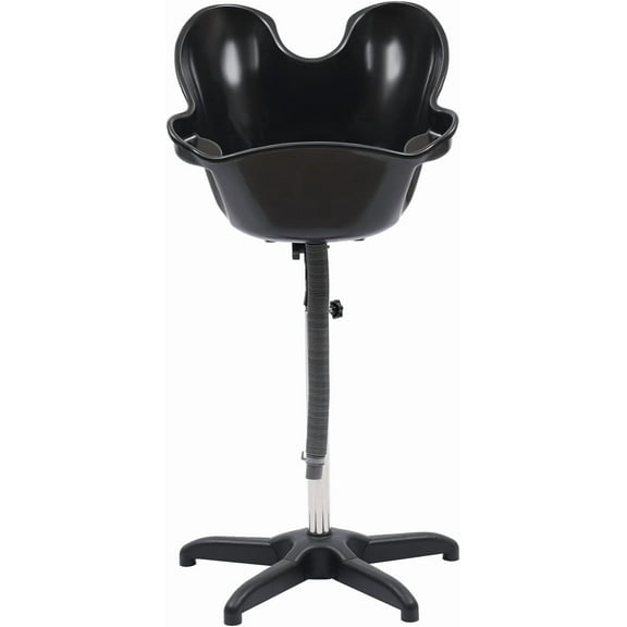 Portable Black Hair Wash Basin - Adjustable Height Shampoo Station