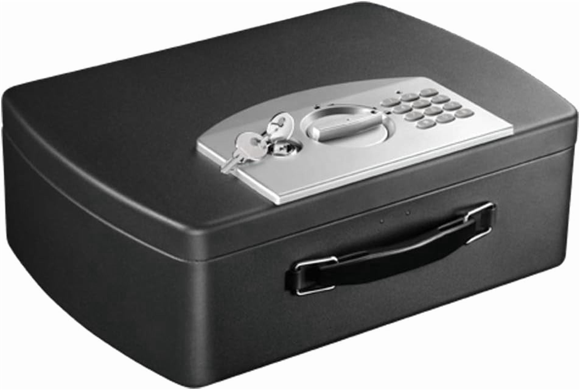 Portable Black Safe Box with Digital Keypad Lock, Small Steel Travel ...