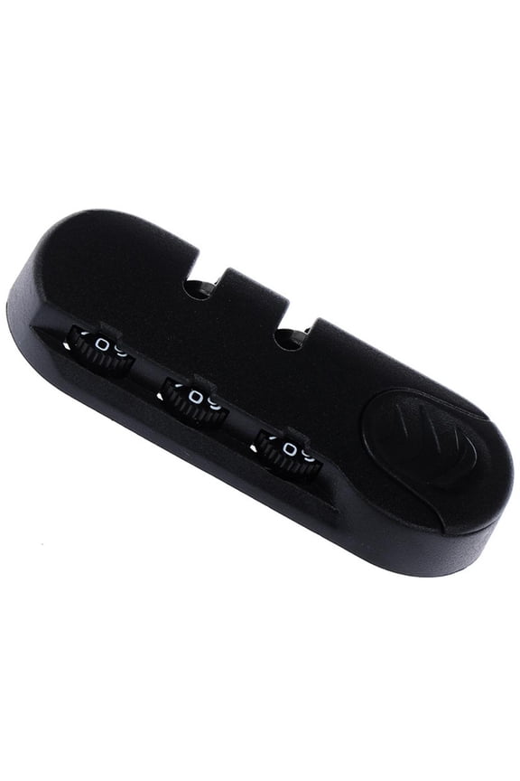 Portable Black Security Lock with Easy Set 3 Digit Code Luggage Repairing Lock ABS Texture for All Types of Bags