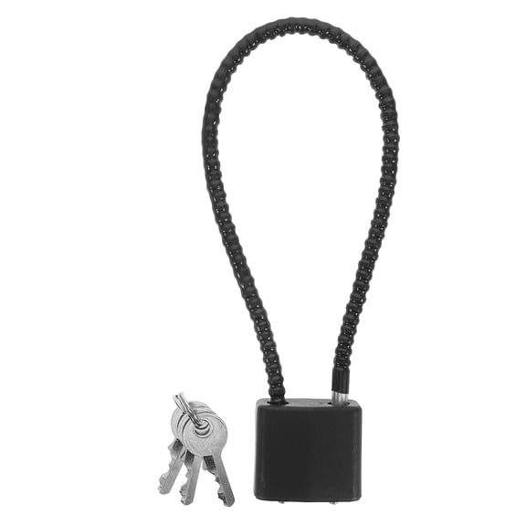 Portable Black Steel Cable Lock with Key for Bike Gates and Luggage Security