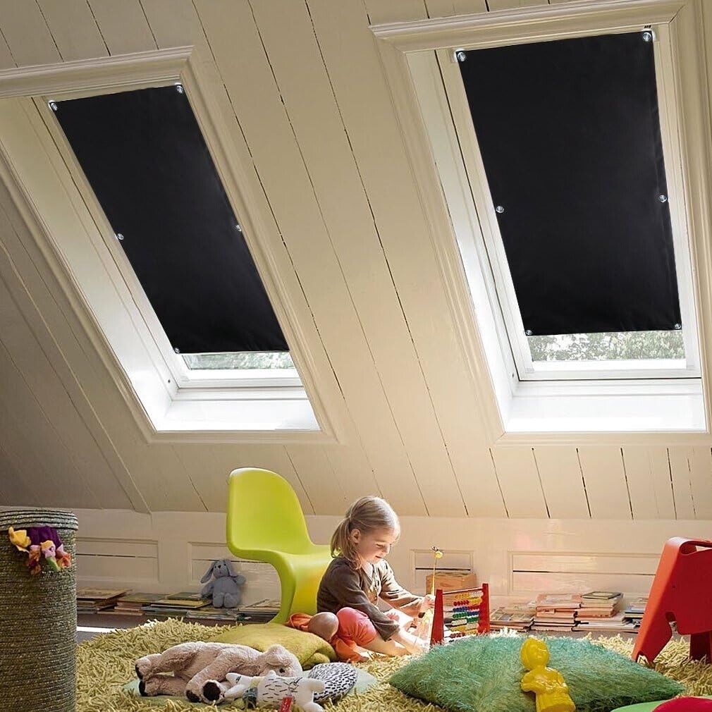Portable Blackout Blind 30" x 15" inches Skylight Window Shade