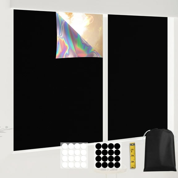 Portable Blackout Blinds(79" x 57") Blackout Shades, 100% Blackout Material Temporary Blackout Blinds/Curtains for Baby Nursery, Bedroom, Window