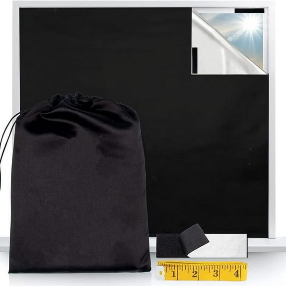 Portable Blackout Curtains, 40" x 57" Blackout Shades, 100% Portable Blackout Blinds for Any Window, Temporary Blackout Shades for Baby Nursery, Bedroom or Travel Use