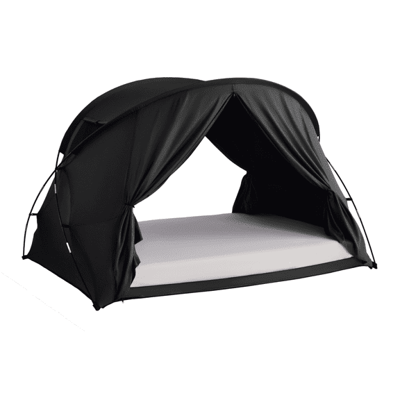 Portable Blackout Queen Size Bed Tent Adults Kids,Sleep Autism Privacy Bed Tents Canopy Mesh Windows