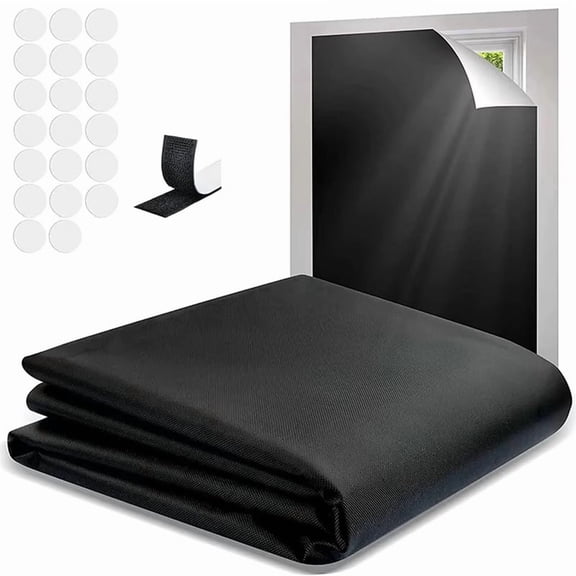 Portable Blackout Shades Film No Drill Travel Blackout Blinds Sunblock Window Cover Blackout Curtains 145 X 100cm