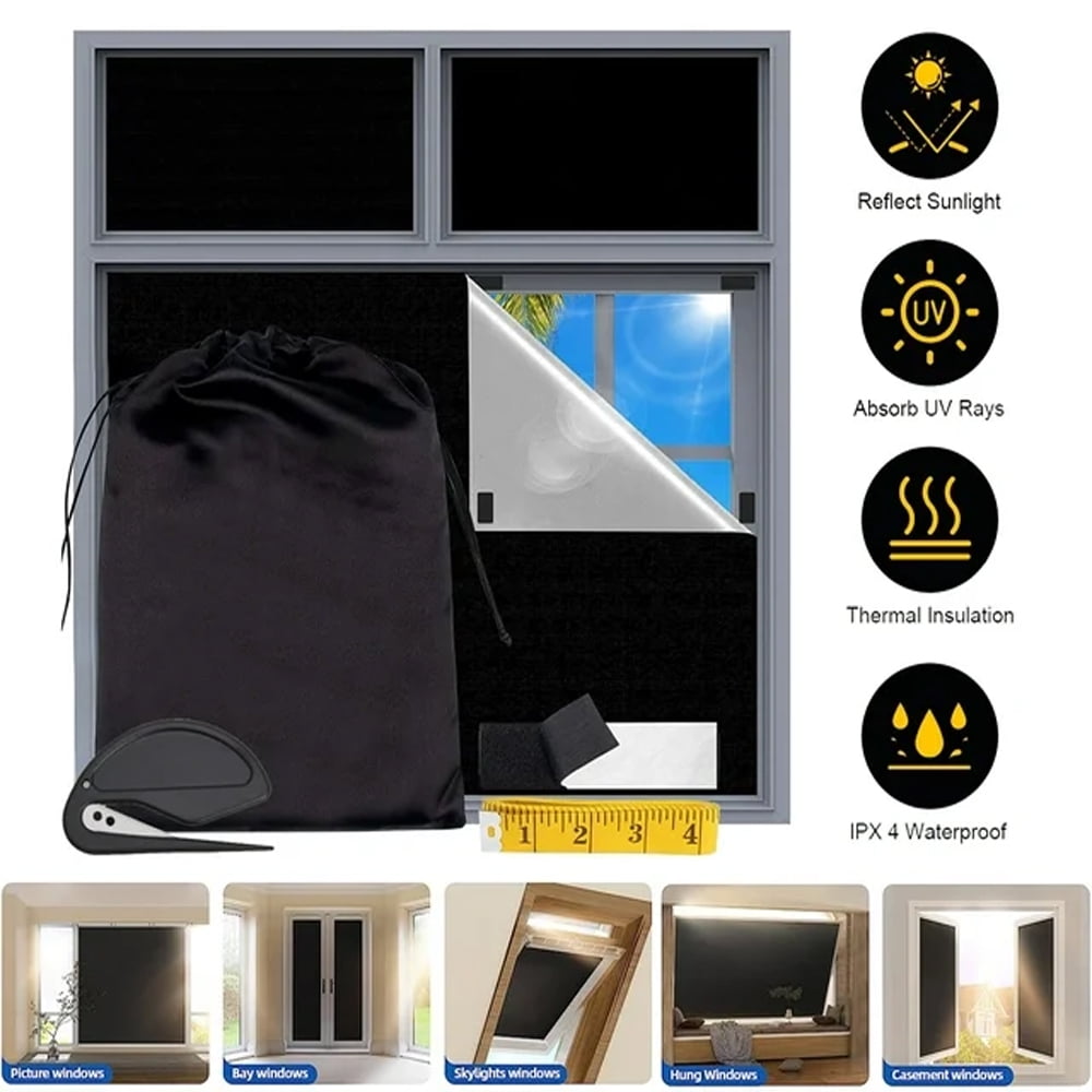 Portable Blackout Shades, Travel Window Blackout Curtains, for 100