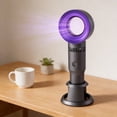 thumbnail image 1 of Portable Bladeless Handheld Fan, Rechargeable 2000mAh Battery Operated Fan with 3 Speed Settings, Personal Mini Desk Fan with Base for Home Office Travel, USB Charging Small Cooling Fan, 1 of 8