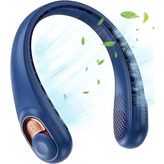 Portable Neck Fan, Hands-Free Bladeless 3 Speeds 5200 mAh Personal Fan Gift for Women Men Dad