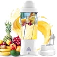 thumbnail image 1 of Portable Blender, 6000mAh Personal Blender with USB Rechargeable for Shakes and Smoothies, BPA Free 24 Oz Juicer Cup with 6 Blades and Lid, 360W Self Cleaning Portable Juicer for Home/Office/Travel, 1 of 10
