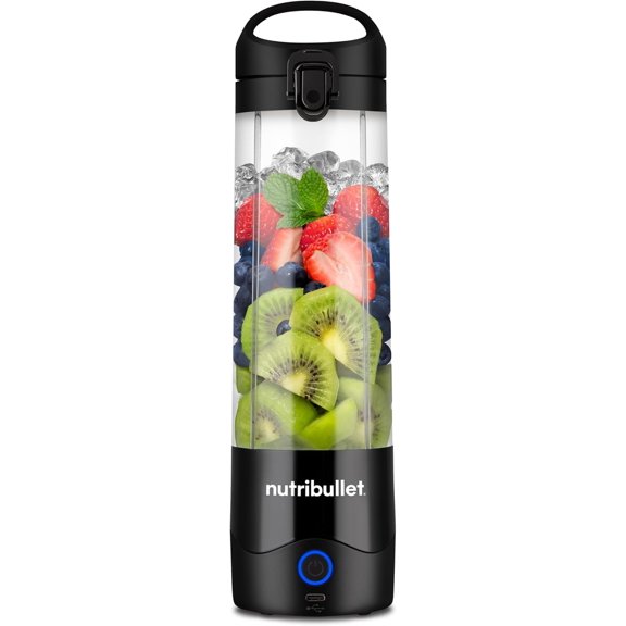 Portable Blender, Cordless, 20oz Vessel, Personal Blender, USB-C Rechargeable, Black, NBPB50100K