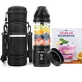 thumbnail image 1 of Portable Blender with Insulated Carrying Case & Recipe Book for Shakes and Smoothies, 20 OZ Personal Juicer Electric Protein Shaker Bottle, Mini Small Blender Cup with USB-C Rechargeable, Travel Lid, 1 of 8