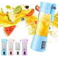 thumbnail image 1 of Juice Blender, 380ml Portable Small Juicer Bottle, Personal Blender Bottle, USB Rechargeable Fruit Mixer Bottle, Pink, 1 of 9