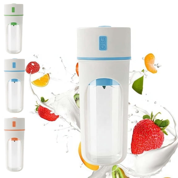 Portable Blender, Personal Blender for Smoothies & Shakes,Cordless, Electric Protein Shaker Bottle with 8 Blades, Compact Travel Mini Juicer Cup No Water Needed for Home Gym Office