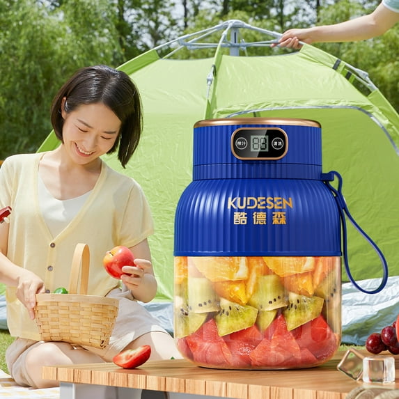 Portable Blender, Personal Blender for Shakes & Smoothies Kitchen, Size Blenders with USB Rechargeable Mini Fruit Juice Mixer-Blue&20.29oz