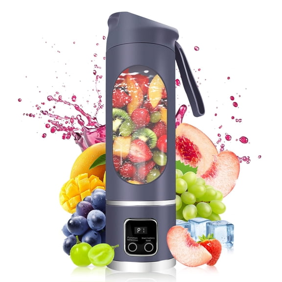Portable Blender Personal Electric USB，500ML Portable juicer Shakes and Smoothies Blender，Small Blenders，Mixing，Compact、Convenient and Versatile（Purple）