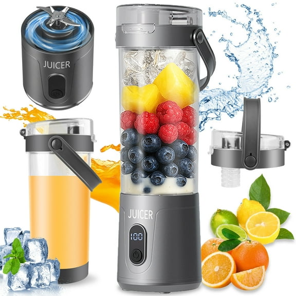 Portable Blender for Shakes and Smoothies,20oz HopePow USB Rechargeable Juicer Blender with Detachable Cup 12 Stainless Steel Blades Cordless Personal Portable Small Blender for Smoothies,Kitchen